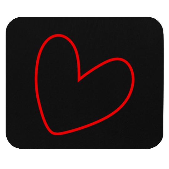 Simple Red Heart Mouse Pads