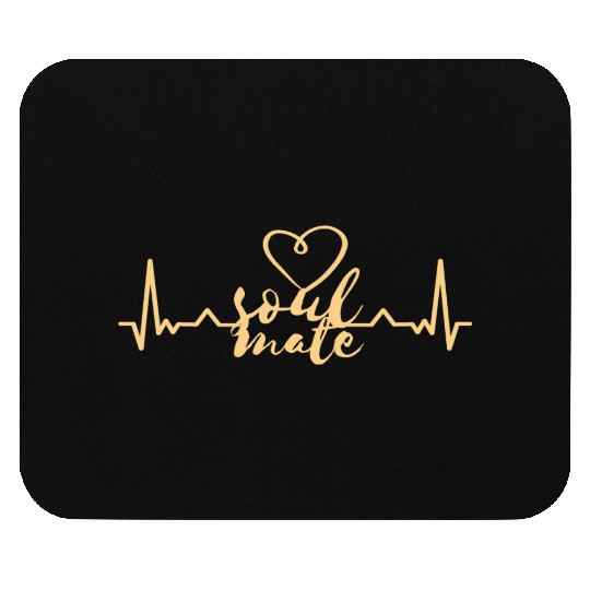 Soulmate Valentinsday heartbeat Mouse Pads