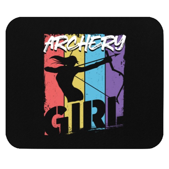 Archery Bow Archer Girl Vintage Mouse Pads