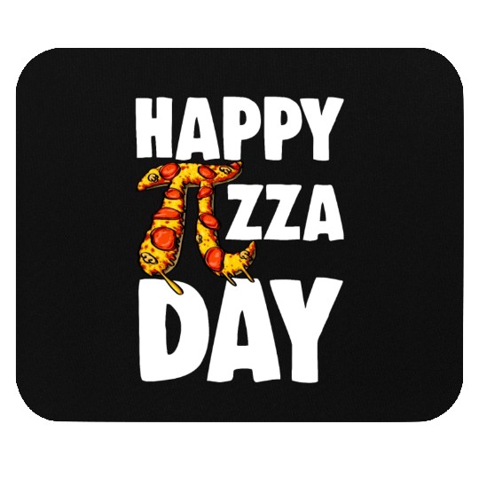 pizza day white Mouse Pads