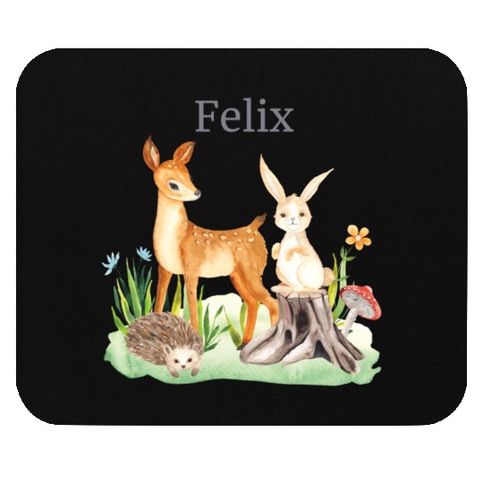 Waldtier Waldtier Reh Hase Hedgehog Flower Name Mouse Pads