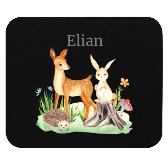 Waldtier Waldtier Reh Hase Hedgehog Flowers Name Mouse Pads