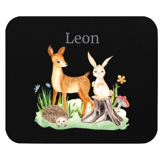 Waldtier Waldtier Reh Hase Hedgehog Flowers Name Mouse Pads