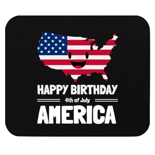 Happy Birthday America 4th of July American Flag Mouse Pads