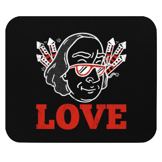 Love America Washington USA Flag 4th Of July Mouse Pads