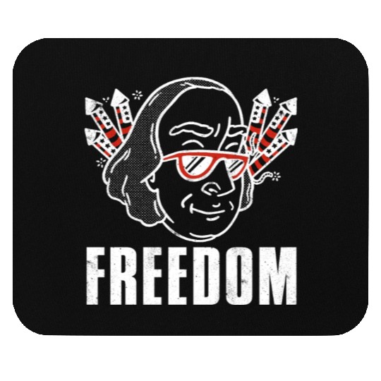 Freedom America Washington USA Flag 4th Of July Mouse Pads