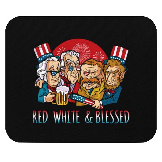 Blessed America American President USA 4th Of July Mouse Pads