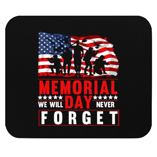 Memorial Day American Flag Soldiers Patriotic US Mouse Pads