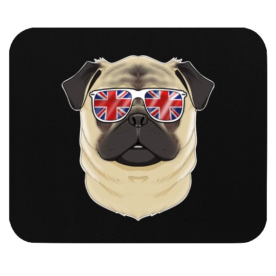 Pug UK Sunglasses I English Flag I Union Jack Mouse Pads