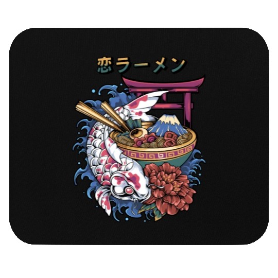 koi fish ramen Mouse Pads