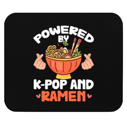 Powered By K-Pop and Ramen Mouse Pads