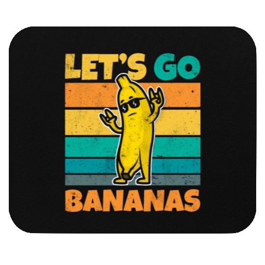 Vintage Let's Bananas Funny Rocker Banana Mouse Pads