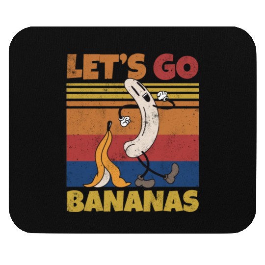 Retro Let's Bananas Funny Butt Banana Mouse Pads