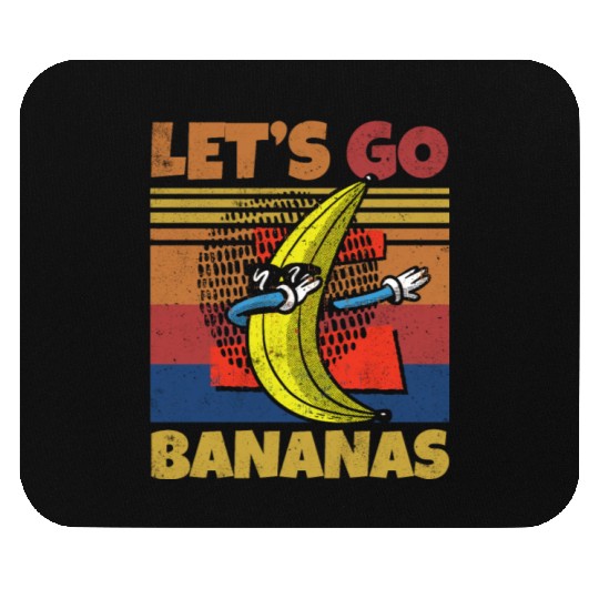 Retro Let's Bananas Funny Dab Banana Mouse Pads