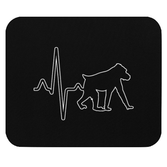 monkey heartbeat Mouse Pads