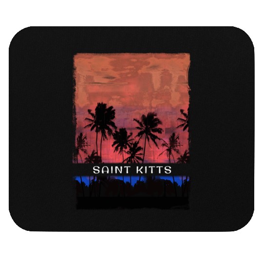 Saint Kitts Caribbean Vacation Souvenir Palm Tree Mouse Pads