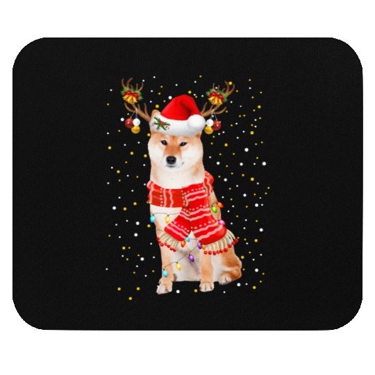 Akita Mouse Pads Akita Reindeer Christmas Light