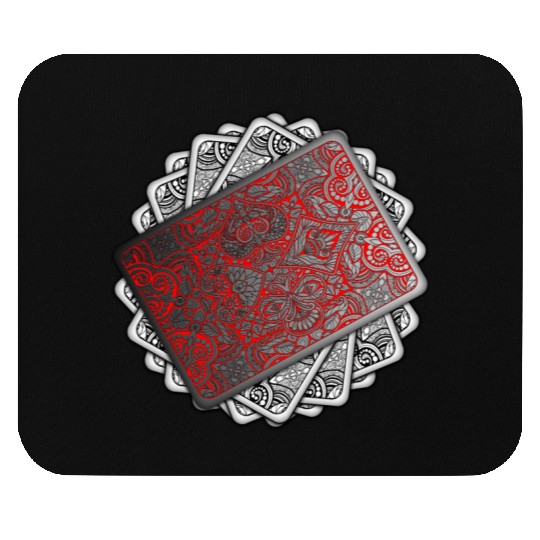 Red Playing Card Deck Mouse Pads