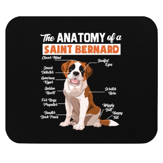 Saint Bernard Mouse Pads The Anatomy of a Saint Bernard