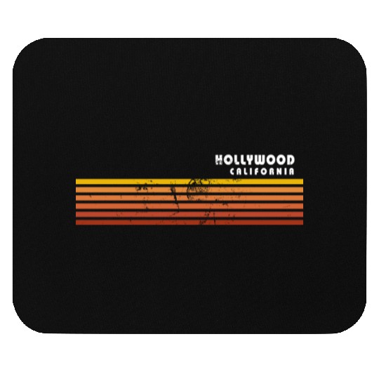 Retro Hollywood California Vintage Vacation Mouse Pads