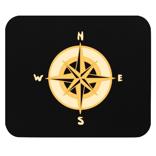 Nautical Compass star / rose, cardinal directions Mouse Pads
