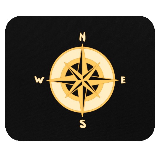 Nautical Compass star / rose, cardinal directions Mouse Pads