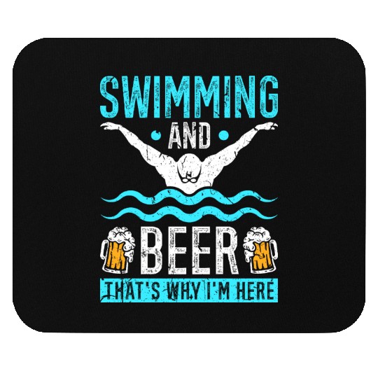 Swimming Beer Men Swim Team Mouse Pads