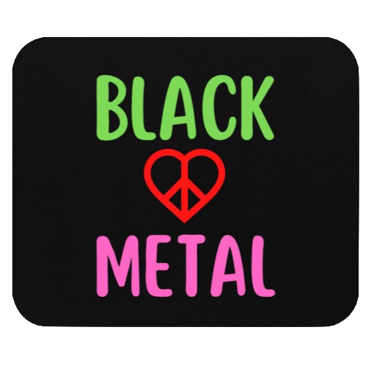 Black Metal Peace Love Symbol Mouse Pads