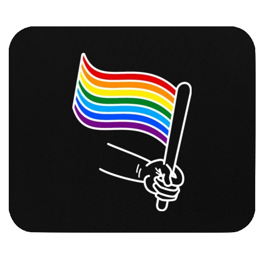 LGBT pride rainbow heart Mouse Pads
