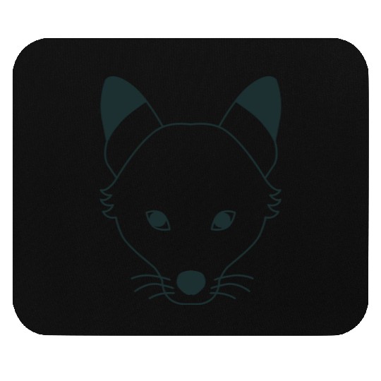long wolf face Mouse Pads