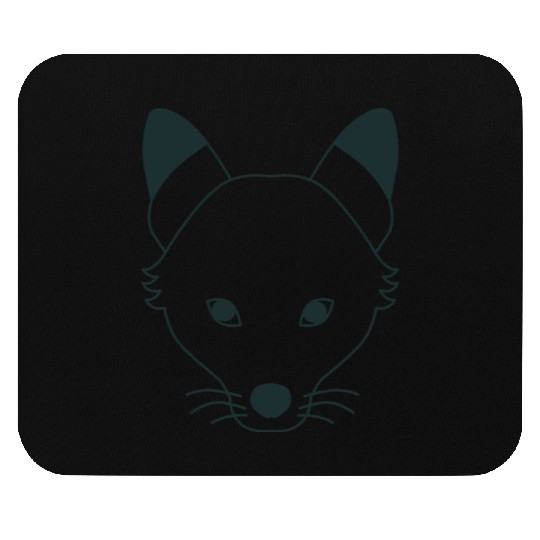 long wolf face Mouse Pads