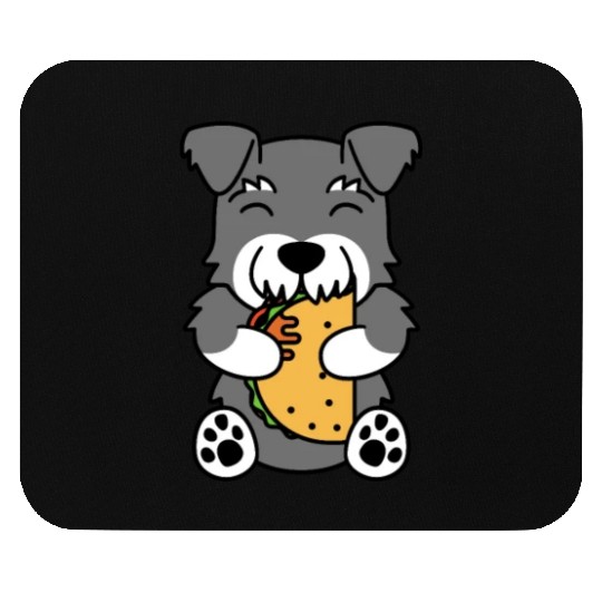 Schnauzer Taco Lover Mouse Pads