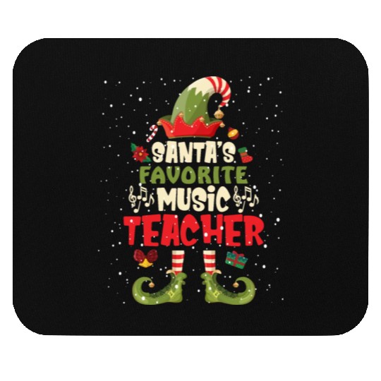 Santa's Favorite Music Teacher Funny Christmas Mouse Pads