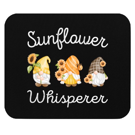 Sunflower Whisperer Gnomes Women Gardening Hippie Mouse Pads