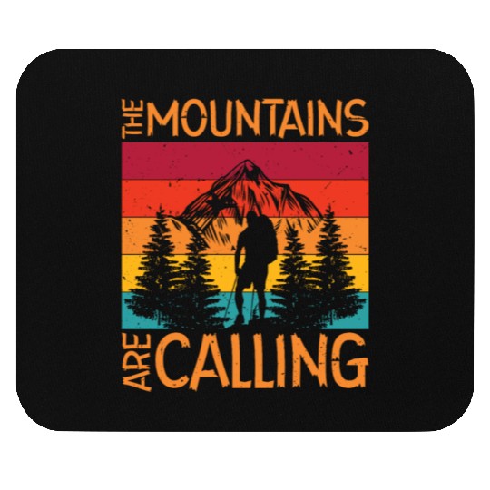 The Mountains are Calling Outdoor Mountain Hiking Mouse Pads