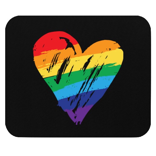 Rainbow Heart - LGBTIQ Gay Pride CSD Queer Mouse Pads
