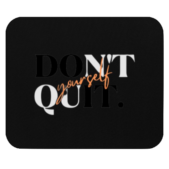 Black Orange Simple Typography Mouse Pads
