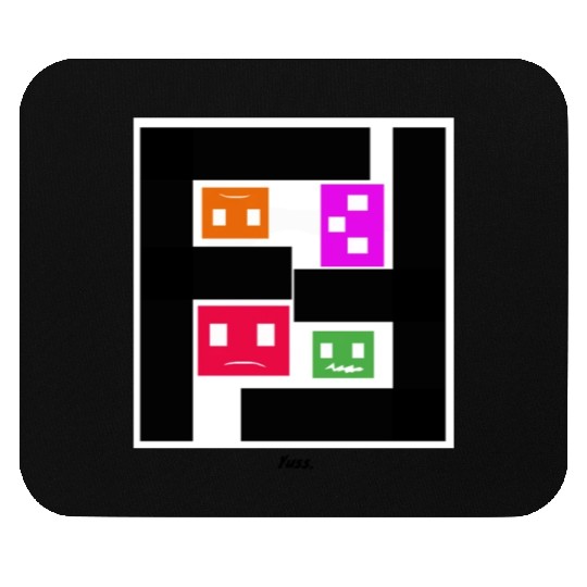 Geometric Cubes In Game - multi-sided cubes Mouse Pads
