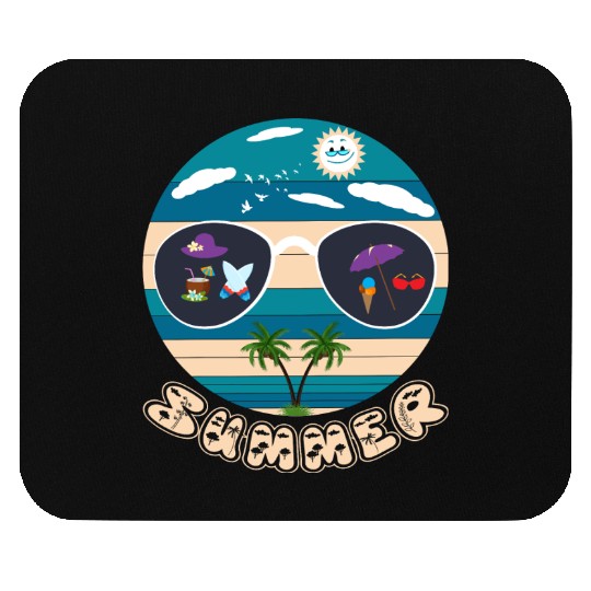 Funny summer design, beautiful illustration for su Mouse Pads