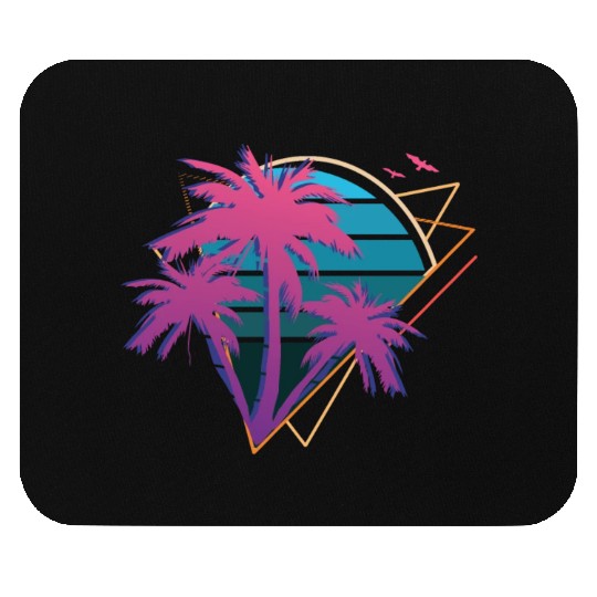Neon Palm Trees Mouse Pads