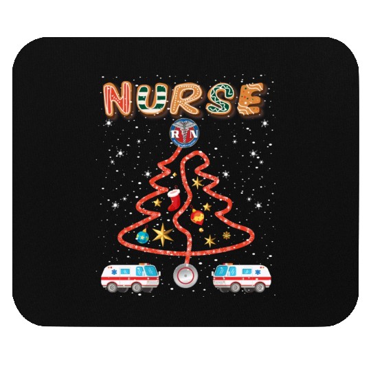 Stethosope Christmas Pine Tree Registered Nurse Mouse Pads