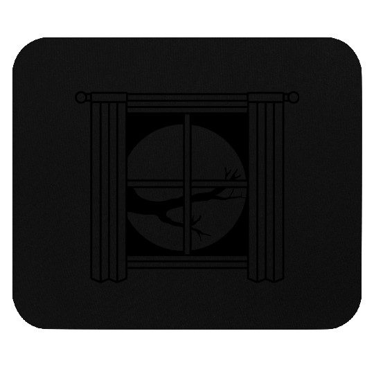 view moon night tree Mouse Pads