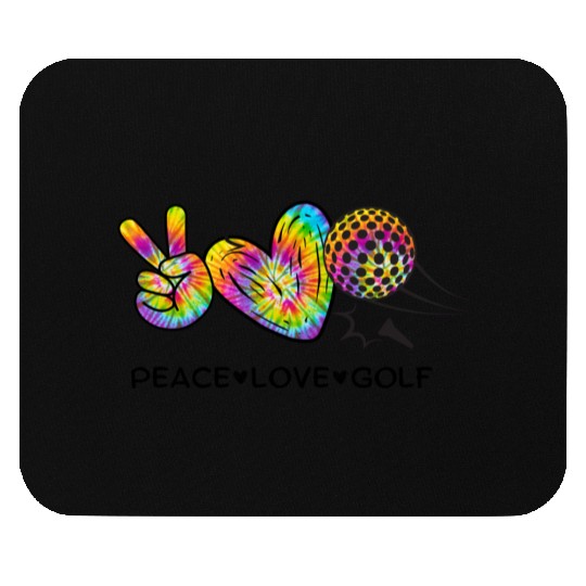 Peace Love Golf Tie Dye Cute Golf Lovers Mouse Pads