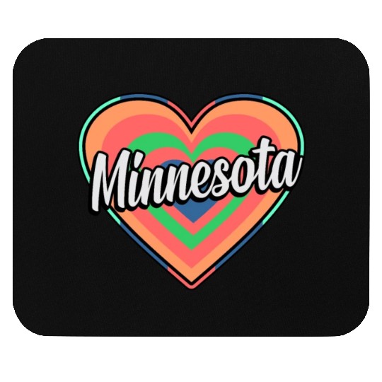 Minnesota Colorful Heart Gift Mouse Pads