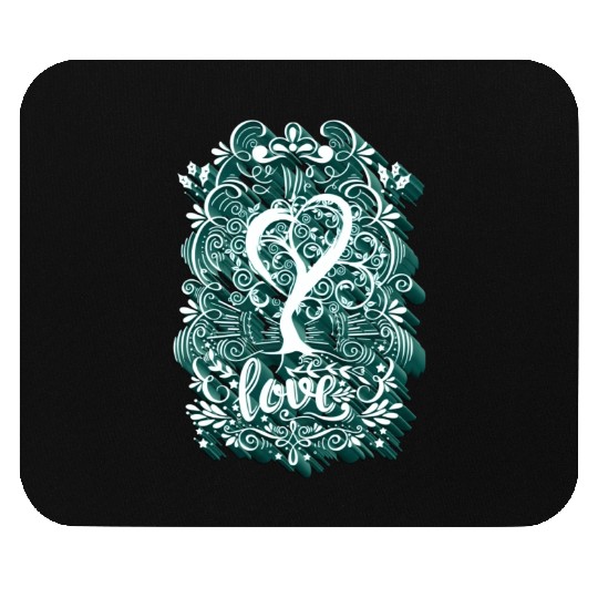 Love - Elf Tree (Heart Version) Mouse Pads