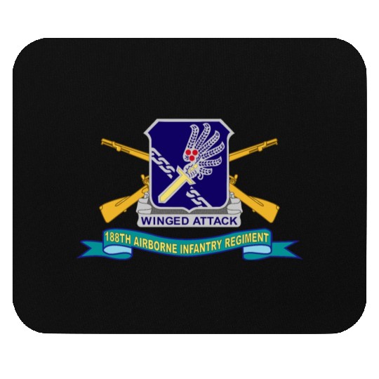 Army 188th Airborne Infantry Regiment w Br DUI Rib Mouse Pads