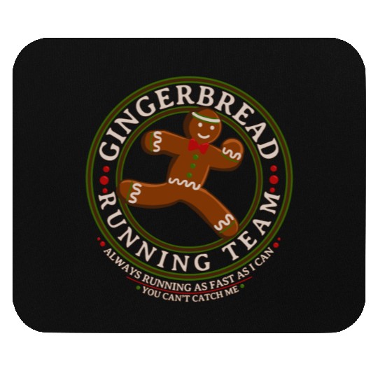 Christmas Gingerbread Running Team Mouse Pads