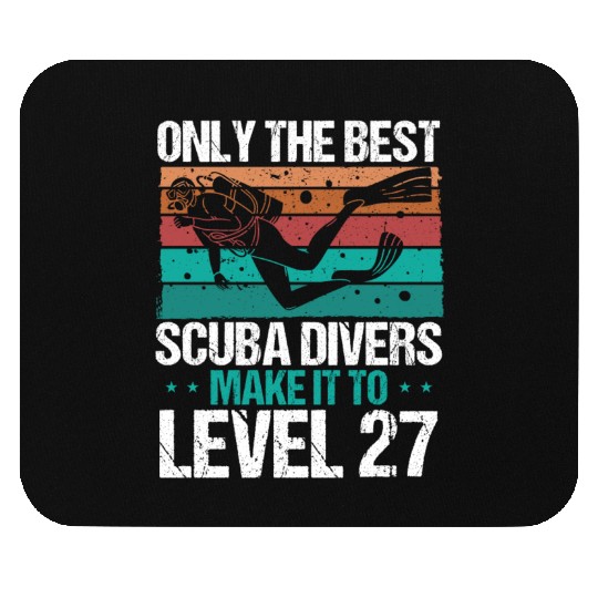 27 Scuba Diving Level 27 Year Diver Snorkeling Mouse Pads