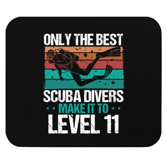11 Scuba Diving Level 11 Year Diver Snorkeling Mouse Pads
