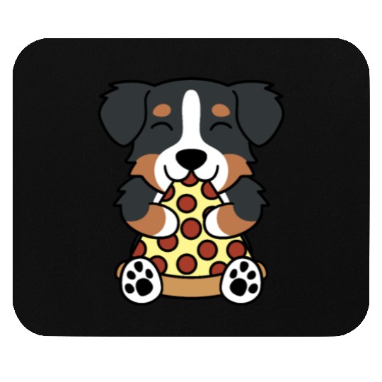 Bernese Mountain Dog Pizza Lover Mouse Pads